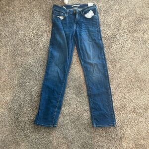 Levis, dark blue, mid rise skinny